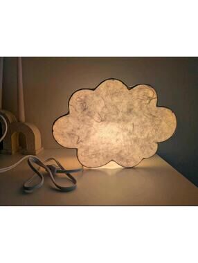 Cloud Rice Paper Lamp Light (light bulb not included) **note discoloration